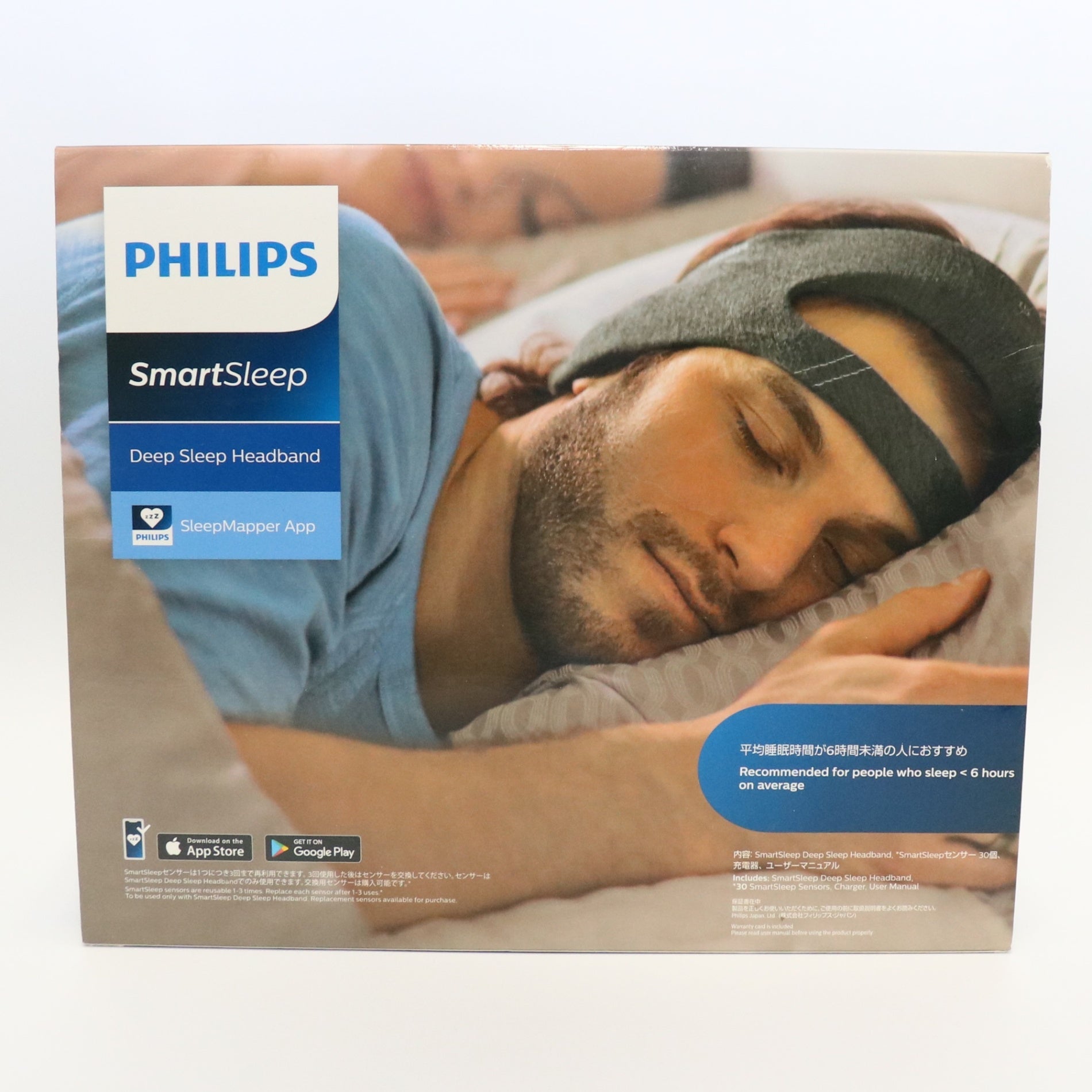 フィリップス スマートスリープ SmartSleep 睡眠補助装置 ディープスリープヘッドバンド Lサイズ グレー HH1610/03  [中古][良い(B)]