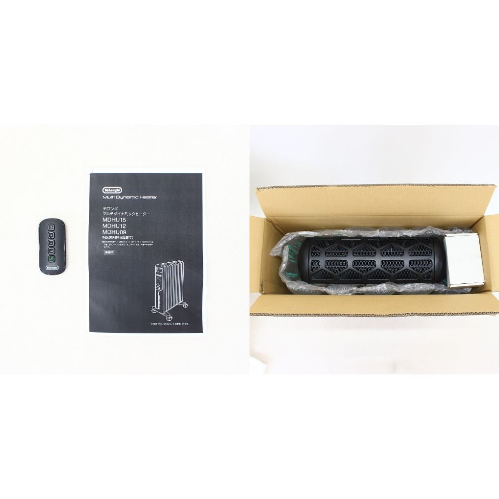 [中古(C)][2020年発売モデル] デロンギ マルチダイナミックヒーター MDHU12-BK 1200W ピュアホワイト＋マットブラック (暖房目安 8～10畳) mdhu12-bk　[可]