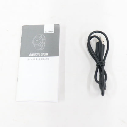 [中古(C)] ガーミン GARMIN vivomove Sport スマートウォッチ　vivomove-sport-bk ブラック [可]