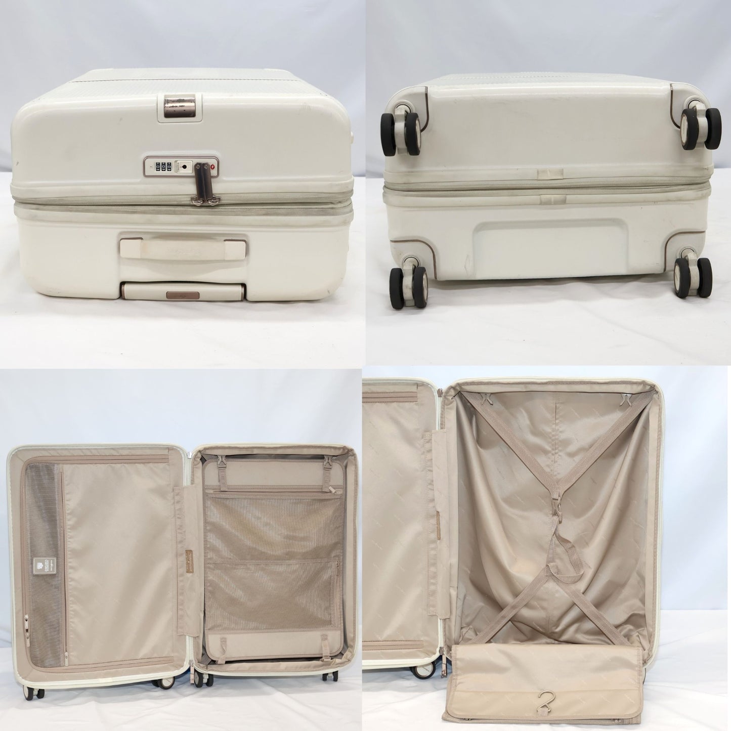[中古(C)] [5-8泊向けサイズ]サムソナイト ミンター スピナー69 エキスパンダブル 75L/拡張時92L ハードスーツケース samsonite-minter69-iv アイボリー [可]