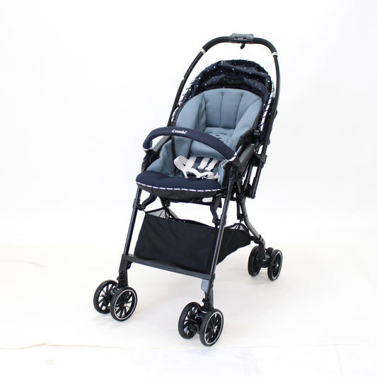 [中古(B)] コンビ ベビーカー ホワイトレーベル スゴカルα 4キャス Light エッグショック HS スターナイトネイビー [良い]