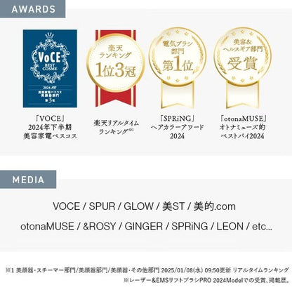 新品 【90％分返金保証付】    STELLA BEAUTE(ステラ ボーテ) レーザー&EMSリフトブラシ PRO 2.0 モンサントグレー sb-lep02-g