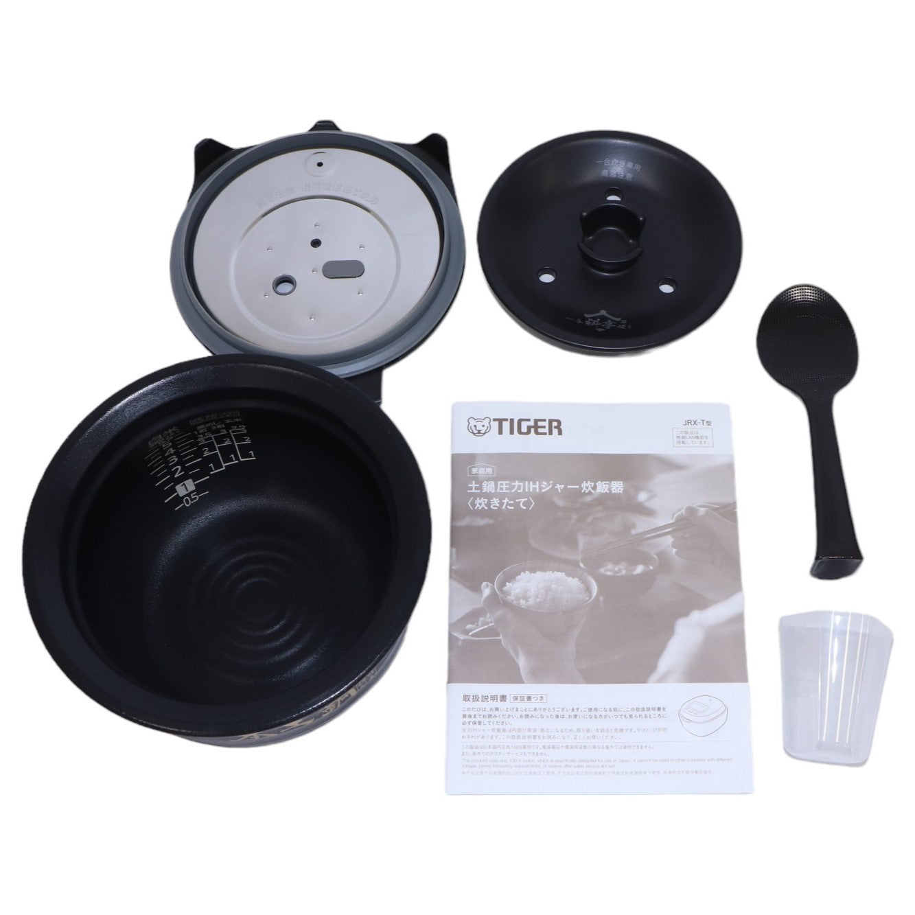 [中古(A)] タイガー魔法瓶 土鍋ご泡火炊き JRX-T100 5.5合 土鍋圧力IH式 炊飯器 [コスモブラック] [非常に良い]