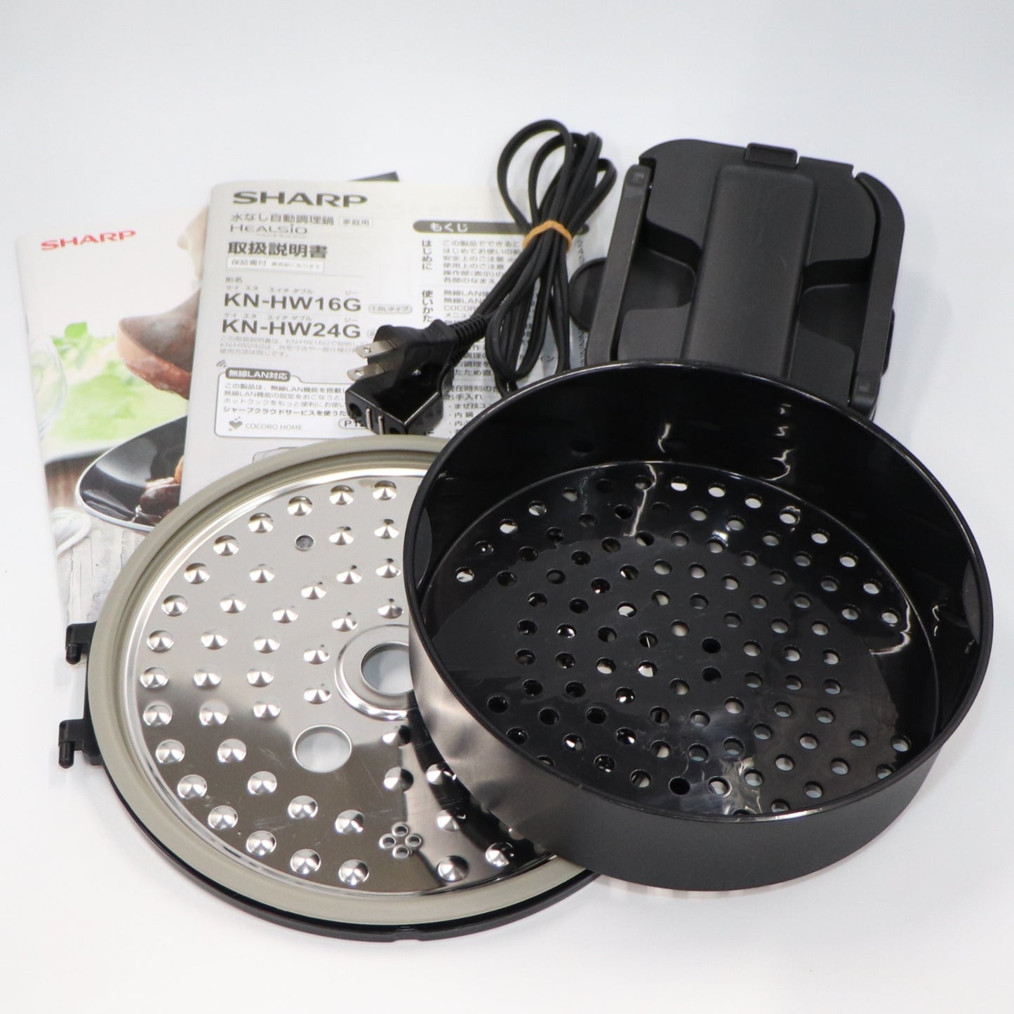 [ジャンク] シャープ ヘルシオ ホットクック KN-HW24G 2〜6人用 2.4L容量 ブラック[難あり(D)]