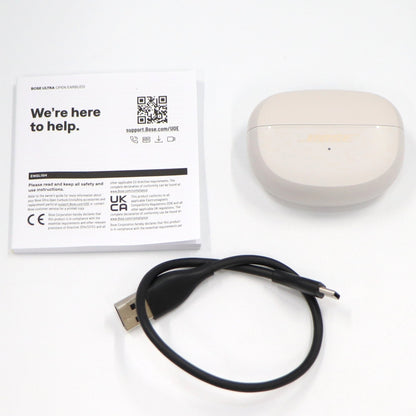 [中古(B)] Bose Ultra Open Earbuds 完全ワイヤレスイヤホン　ultra-openearbuds-w ホワイト [良い]