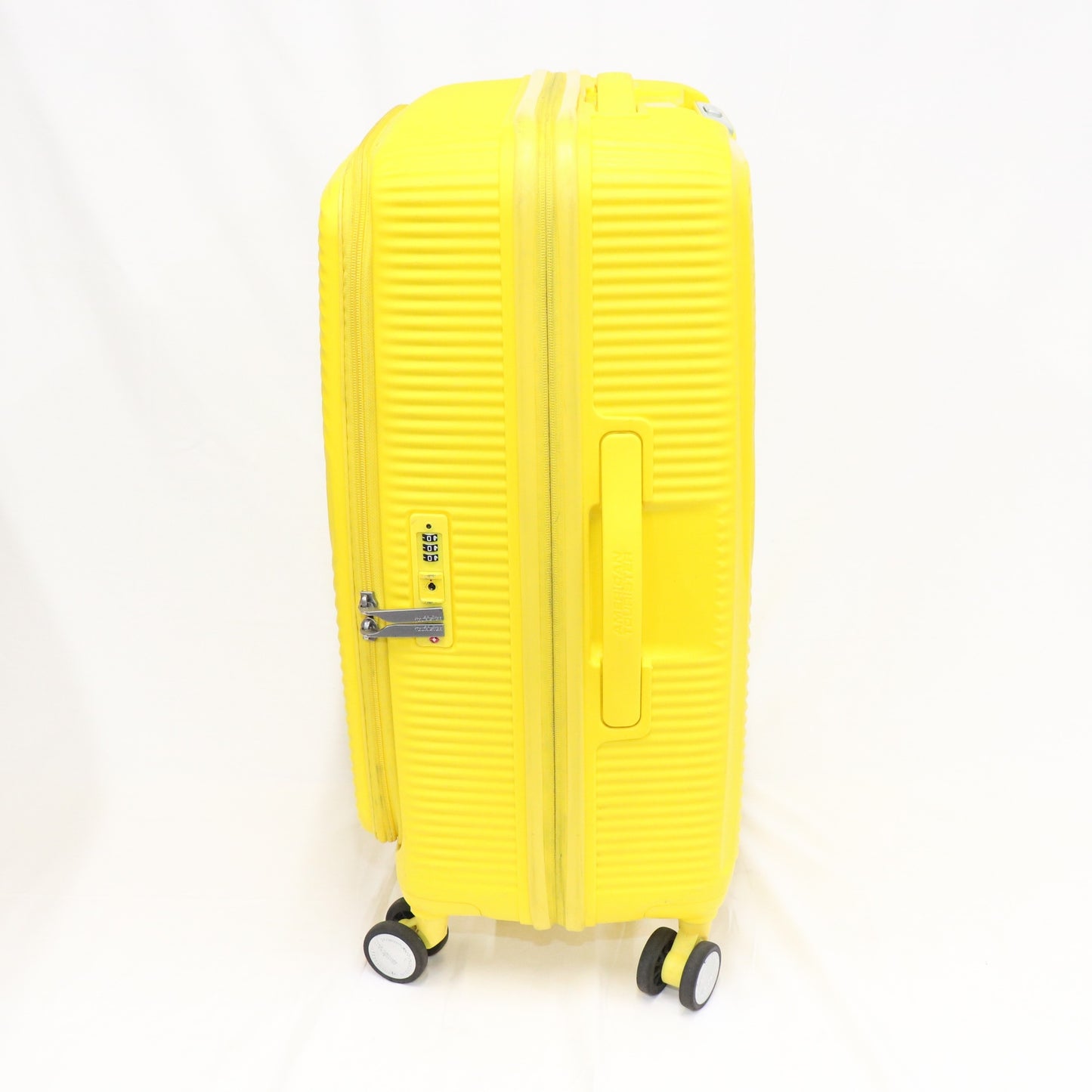 [5-8泊向けサイズ]AMERICAN TOURISTER CURIO スピナー68 エキスパンダブル 75L/拡張時91L ハードスーツケース americantourister-curio68-yl  イエロー 整備済みアウトレット品 [中古(C)]