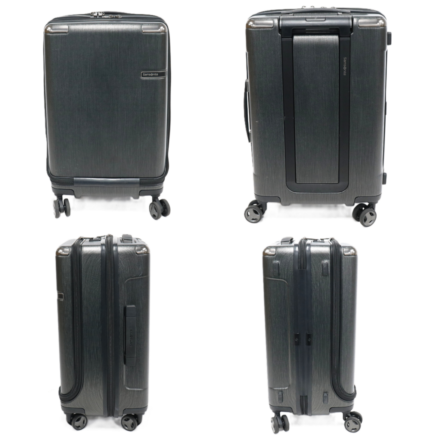 [1-3泊向けサイズ]サムソナイト エヴォア スピナー55 36L ハードスーツケース　samsonite-evoa55-b  ブラッシュトブラック 整備済みアウトレット品 [良い(B)]