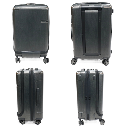 [1-3泊向けサイズ]サムソナイト エヴォア スピナー55 36L ハードスーツケース　samsonite-evoa55-b  ブラッシュトブラック 整備済みアウトレット品 [良い(B)]
