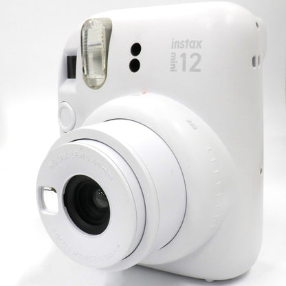 [ジャンク] 富士フイルム instax mini 12 インスタントカメラ チェキ instax-mini12-wh クレイホワイト[難あり(D)]