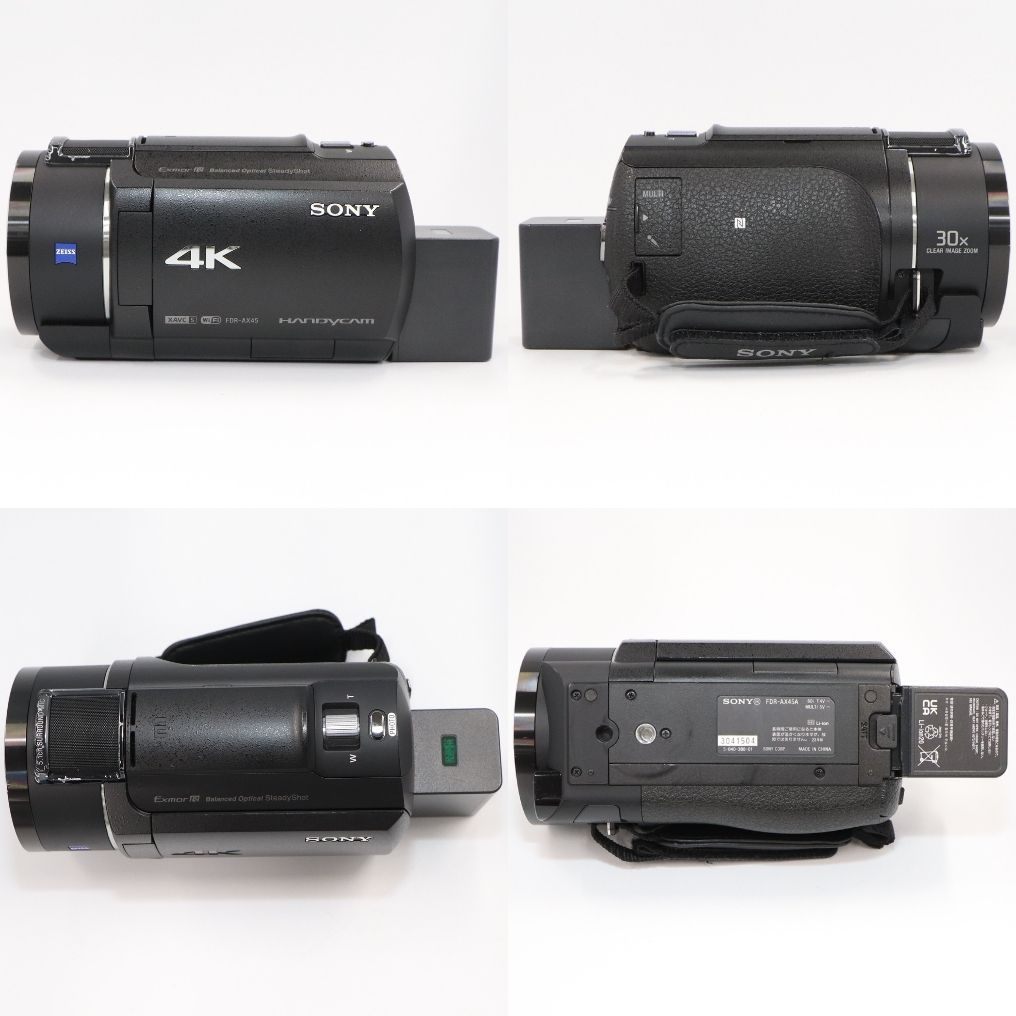 ソニー 4Kビデオカメラ FDR-AX45A fdr-ax45a-b  ブラック 整備済みアウトレット品 [中古(C)]