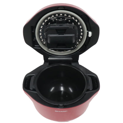 [中古(C)] シャープ ヘルシオ ホットクック KN-HW24G 2〜6人用 2.4L容量　kn-hw24g-r レッドkn-hw24g-r　[可]
