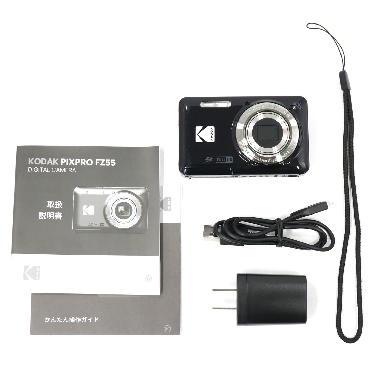 コダック PIXPRO FRIENDLY ZOOM FZ55 コンパクトデジタルカメラ pixpro-fz55-bk  ブラック 整備済みアウトレット品 [中古(C)]