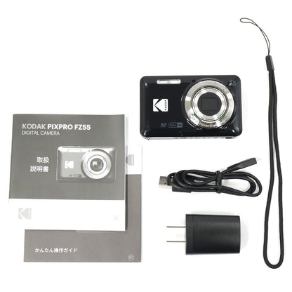 コダック PIXPRO FRIENDLY ZOOM FZ55 コンパクトデジタルカメラ pixpro-fz55-bk  ブラック 整備済みアウトレット品 [中古(C)]