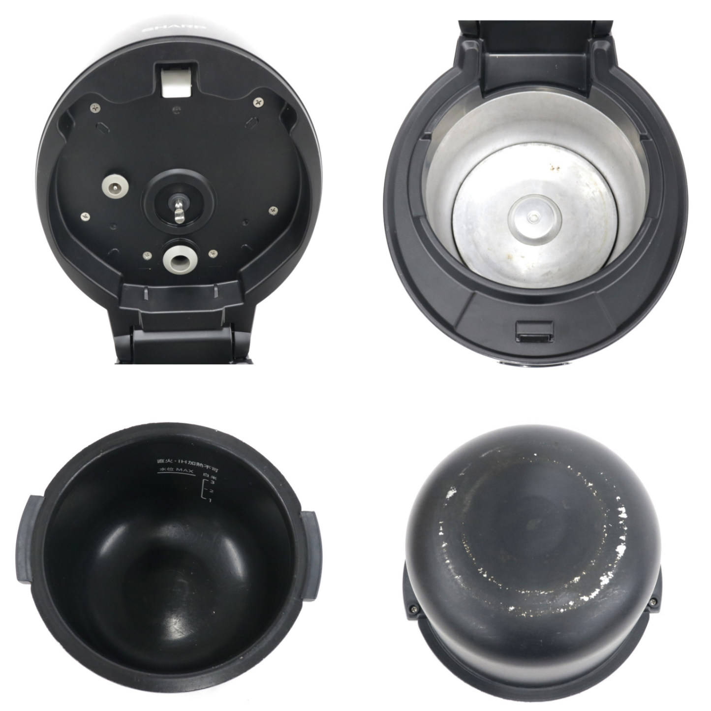 [中古(C)] シャープ ヘルシオ ホットクック 電気調理鍋 無水鍋 1.0L 1~2人用 ブラック KN-HW10G-B kn-hw10g-b ブラック [可]