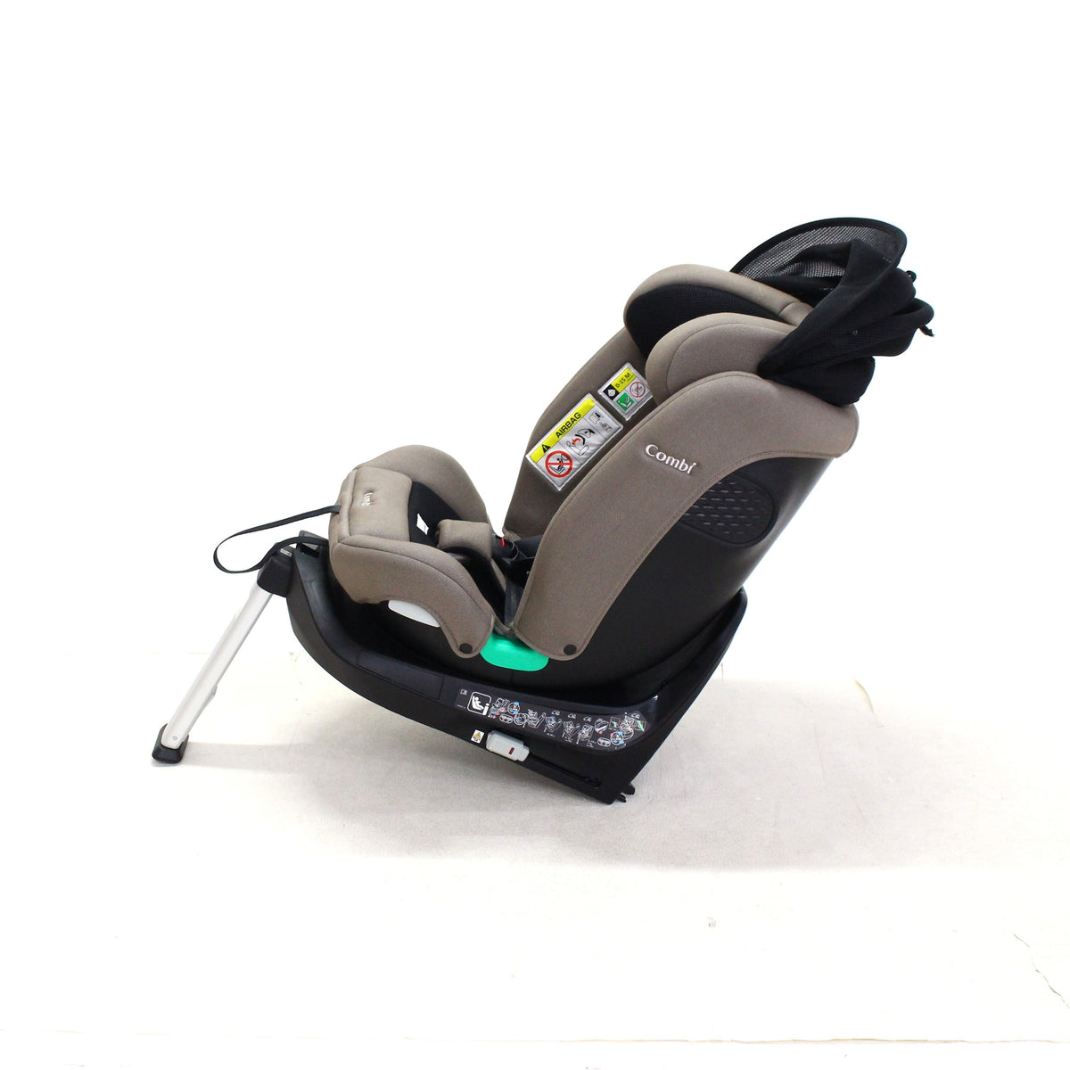 コンビ クルムーヴ ロング R129 エッグショック EA チャイルドシート (ISOFIX固定 / R129適合) 4972990193641  グレージュ 整備済みアウトレット品 [中古(C)]