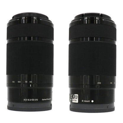 [ジャンク] ソニー E 55-210mm F4.5-6.3 OSS SEL55210 望遠ズームレンズ sel55210-b ブラック[難あり(D)]