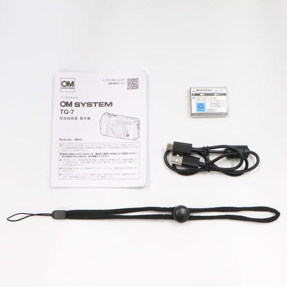 OM SYSTEM 防水カメラ Tough TG-7 コンパクトデジタルカメラ　tg-7-b  ブラック 整備済みアウトレット品 [中古(C)]