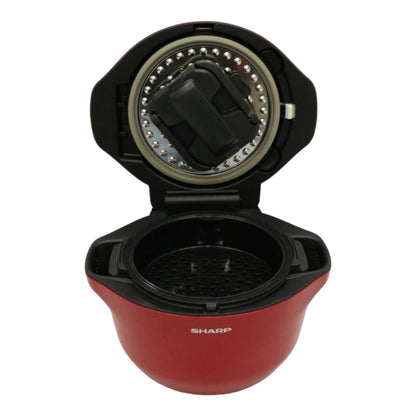 [中古(B)] SHARP 水なし自動調理鍋 HEALSiO ヘルシオ ホットクック 2.4Lタイプ レッド系 KN-HW24G-R