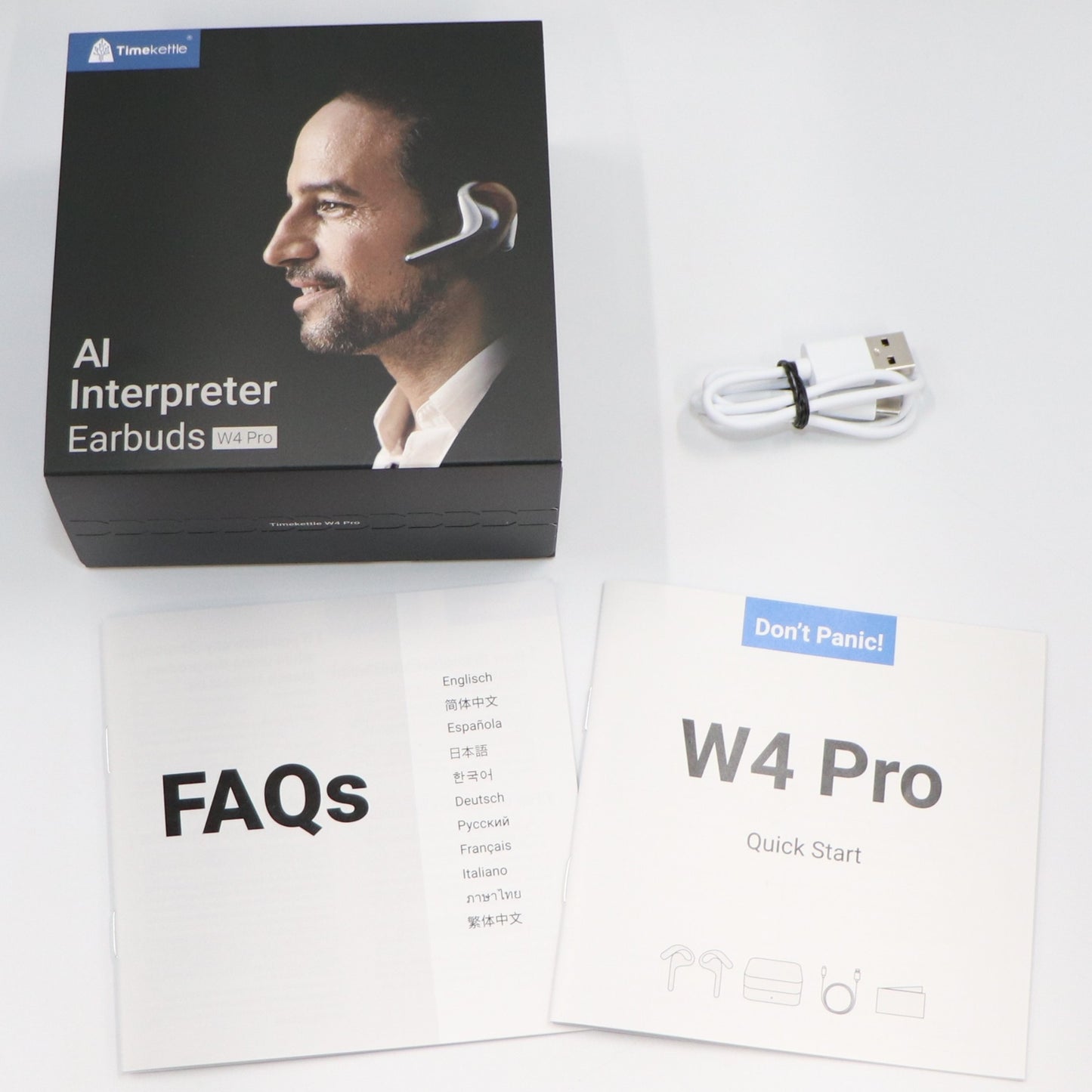 [中古(C)]Timekettle タイムケトル W4 Pro AI通訳イヤホン w4-pro-ai　[可]