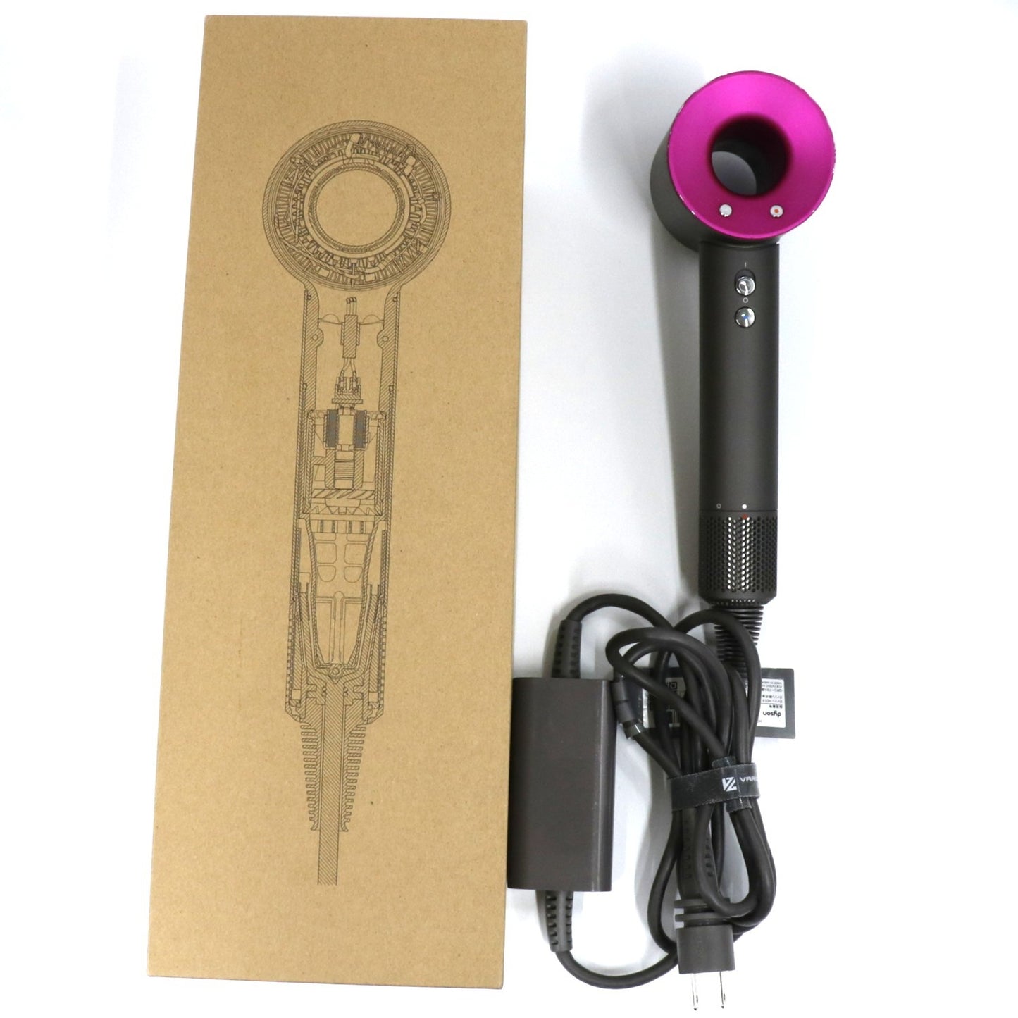 [中古(C)] ダイソン Supersonic Shine ヘアドライヤー　hd15ulfiif アイアン/フューシャ[可]