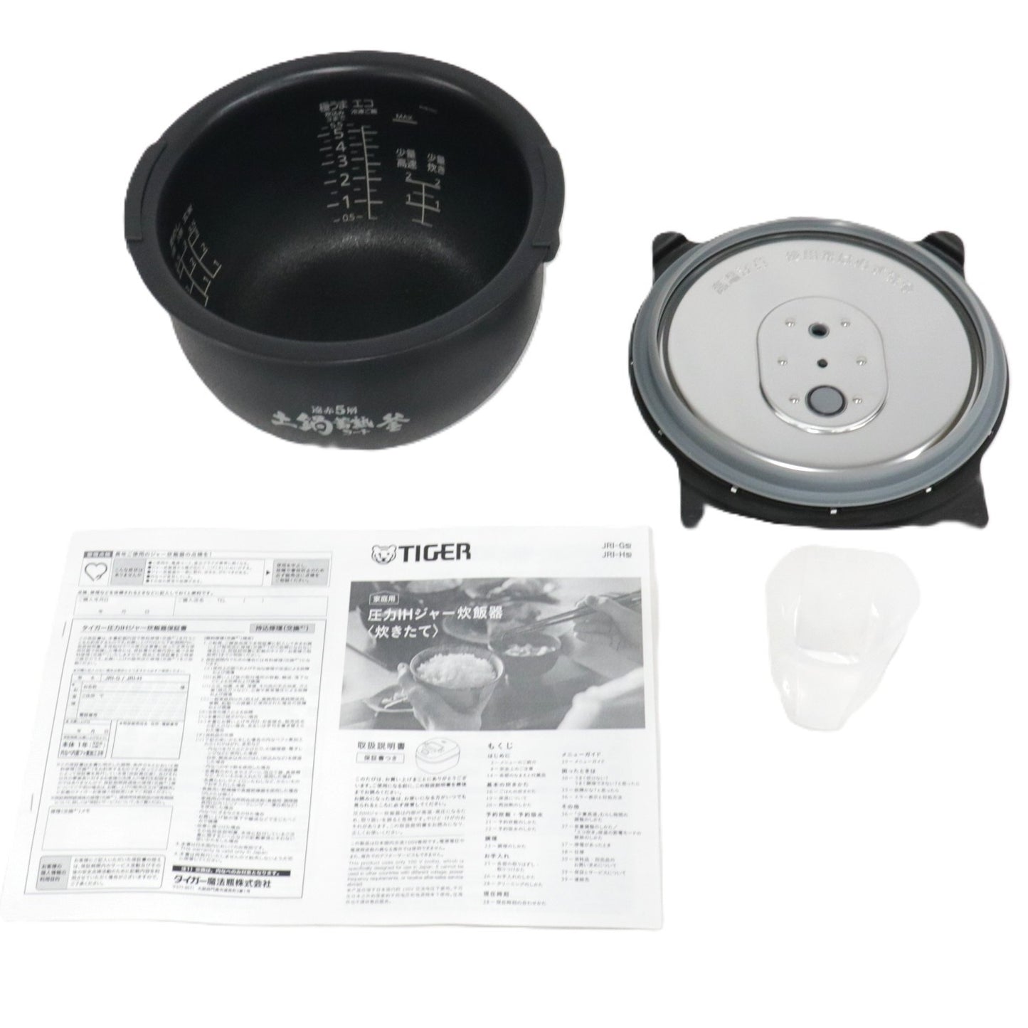 [中古(B)] [5.5合炊き]タイガー魔法瓶 炊きたてJRI-H100 炊飯器 圧力IH式　jri-h100-k ブラック [良い]
