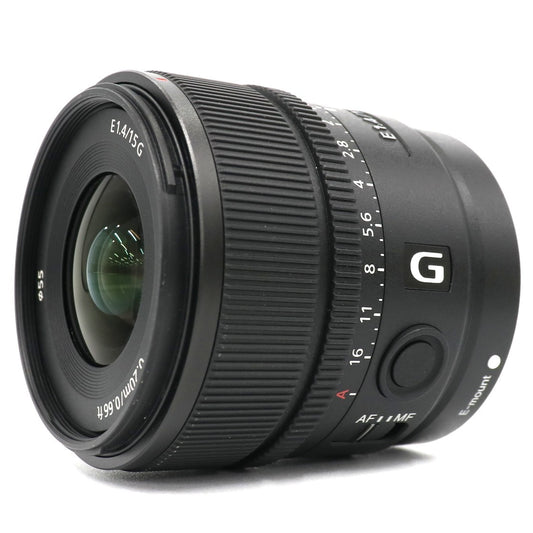 ソニー E 15mm F1.4 G SEL15F14G 大口径広角単焦点レンズ sel15f14g   整備済みアウトレット品 [中古(A)]
