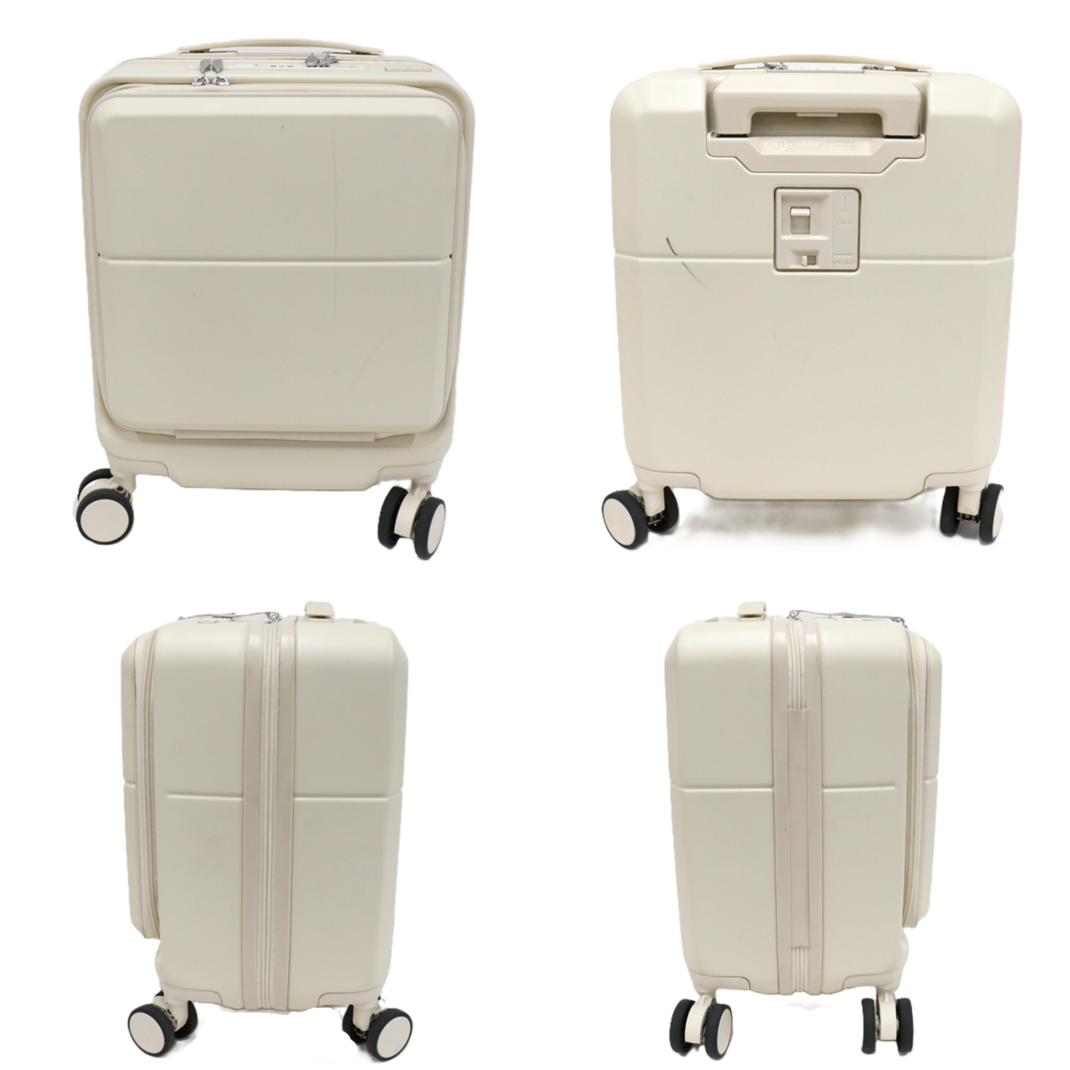 [1-3泊向けサイズ]LEGEND WALKER co5902 co-Trip ことりっぷ 24L ハードスーツケース　co5902-38-iv  アイボリー 整備済みアウトレット品 [中古(C)]
