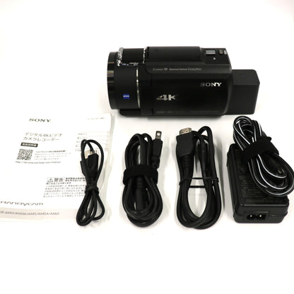 ソニー 4Kビデオカメラ FDR-AX45A fdr-ax45a-b  ブラック 整備済みアウトレット品 [中古(C)]