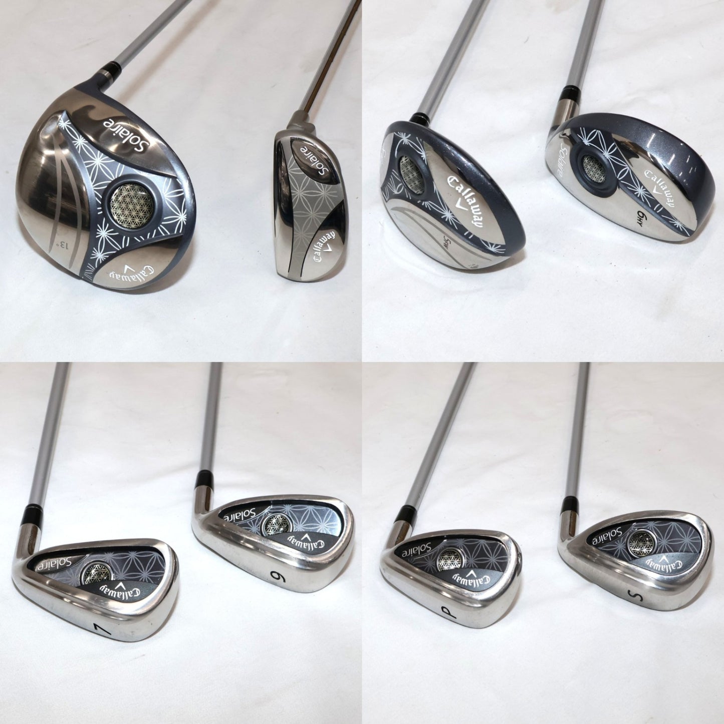キャロウェイ ゴルフ ソレイル クラブセットレディース 8本組 キャディバッグ付き パッケージセット　callaway-solaire-clubset-8-black  ブラック 整備済みアウトレット品 [中古(C)]