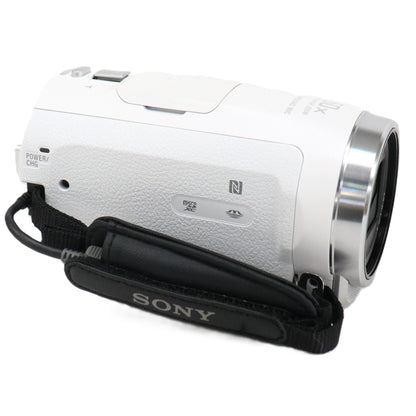 Sony デジタルHDビデオカメラレコーダー HDR-CX680 ホワイト バッテリー付属　hdr-cx680-w  ホワイト 整備済みアウトレット品 [良い(B)]