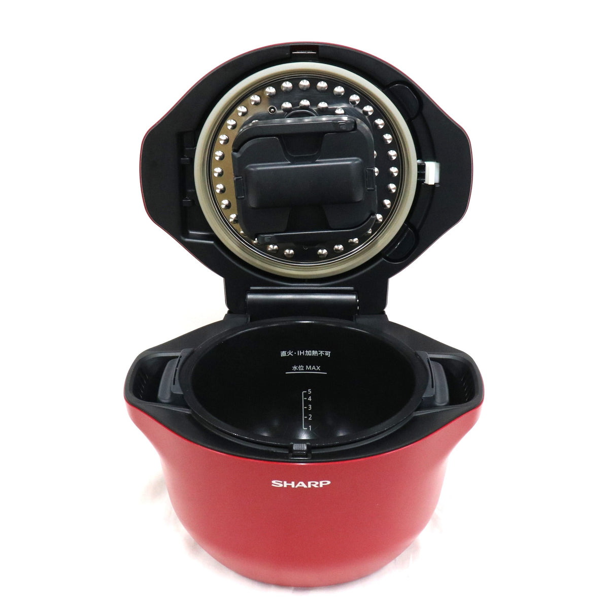 シャープ ヘルシオ ホットクック KN-HW24G 2〜6人用 2.4L容量　kn-hw24g-r  レッド 整備済みアウトレット品 [中古(C)]