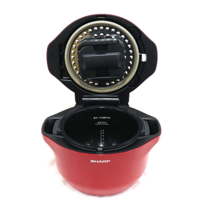 シャープ ヘルシオ ホットクック KN-HW24G 2〜6人用 2.4L容量　kn-hw24g-r  レッド 整備済みアウトレット品 [中古(C)]