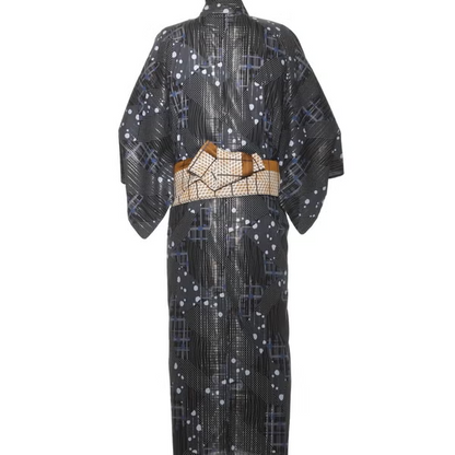 リョウコ・キクチ(R.KIKUCHI) メンズ浴衣 フルセット 格子柄 身長目安175cm・180cm　Lサイズ　f-01625za-id-f-01625   整備済みアウトレット品 [良い(B)]
