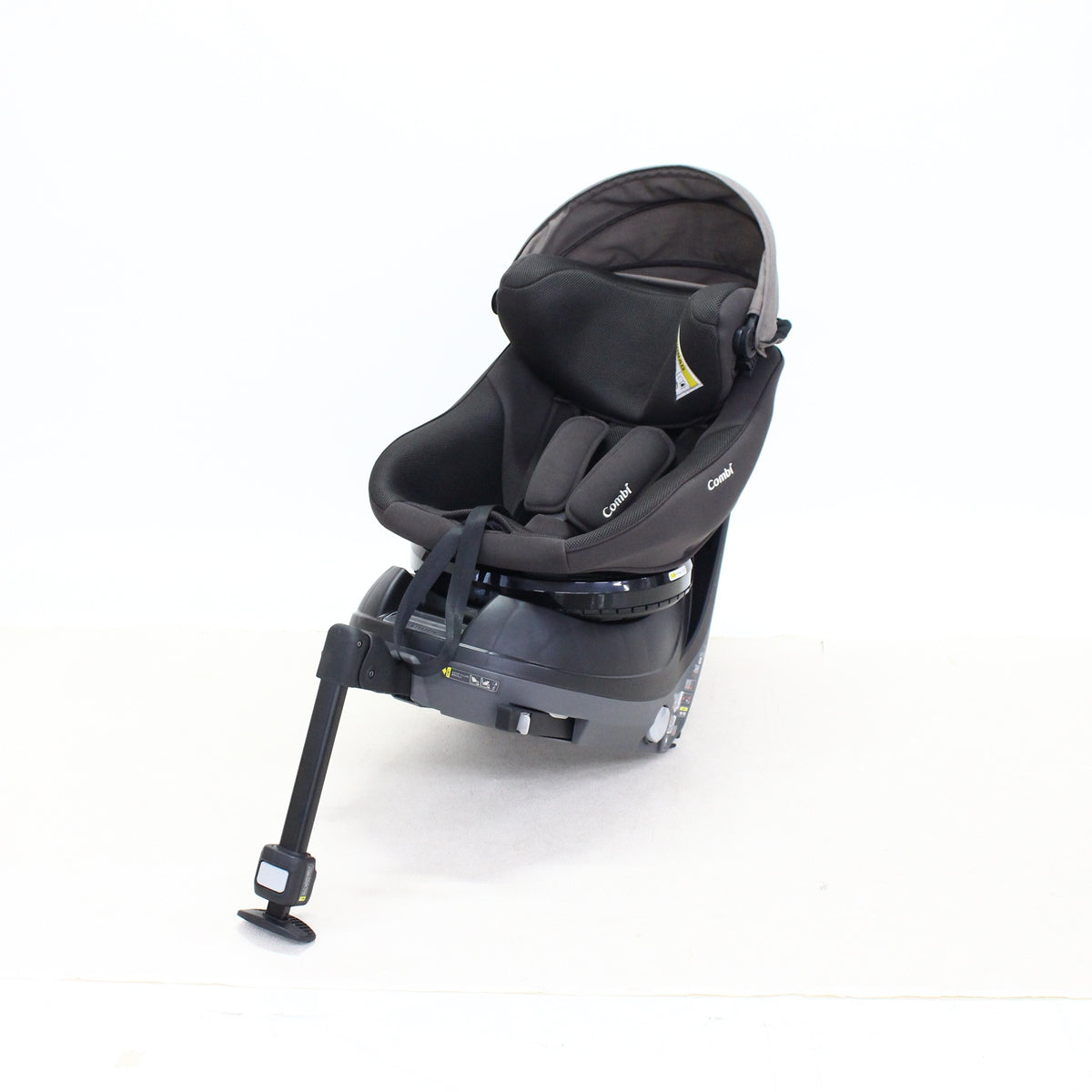コンビ クルムーヴ コンパクト R129 エッグショック JS チャイルドシート (ISOFIX固定 / R129適合) 4972990196727  ブラウン 整備済みアウトレット品 [中古(C)]