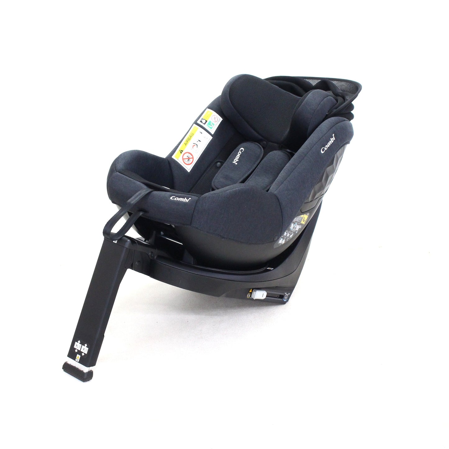 コンビ クルムーヴ R129 エッグショック CA チャイルドシート (ISOFIX固定 / R129適合) 4972990186018  ブラック 整備済みアウトレット品 [中古(C)]