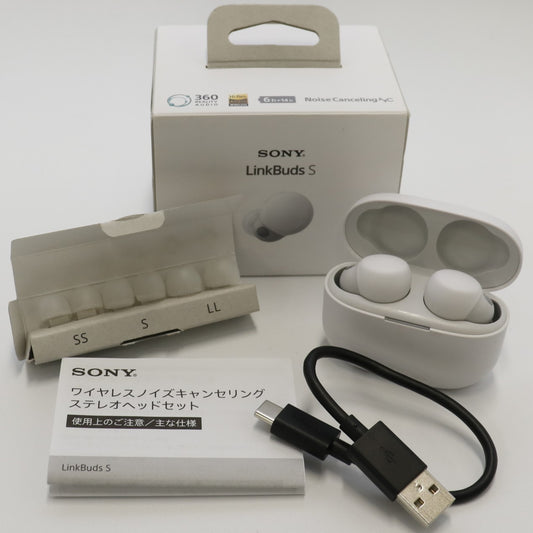 [中古(B)] ソニー LinkBuds S 完全ワイヤレスイヤホン WF-LS900N wf-ls900n-w ホワイト  [良い]