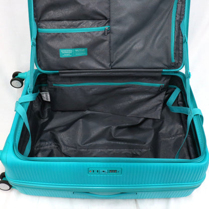 [8-10泊向けサイズ]AMERICAN TOURISTER CURIO スピナー75 エキスパンダブル 98L/拡張時114L ハードスーツケース americantourister-curio75-tq  ターコイズ 整備済みアウトレット品 [中古(C)]