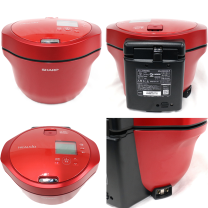 シャープ ヘルシオ ホットクック KN-HW24G 2〜6人用 2.4L容量　kn-hw24g-r  レッド 整備済みアウトレット品 [中古(C)]