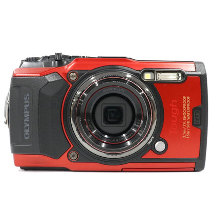 [中古(B)] OLYMPUS 防水カメラ STYLUS Tough TG-6　tg-6-r レッド [良い]
