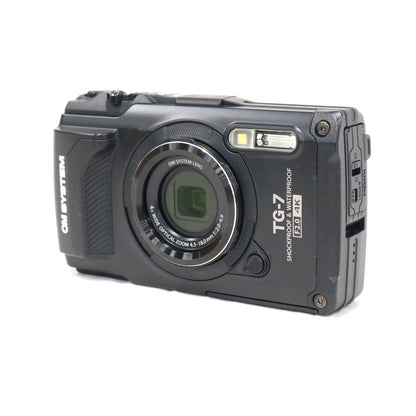 OM SYSTEM 防水カメラ Tough TG-7 コンパクトデジタルカメラ　tg-7-b  ブラック 整備済みアウトレット品 [良い(B)]