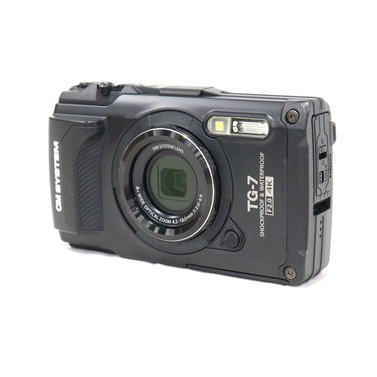 OM SYSTEM 防水カメラ Tough TG-7 コンパクトデジタルカメラ　tg-7-b  ブラック 整備済みアウトレット品 [良い(B)]