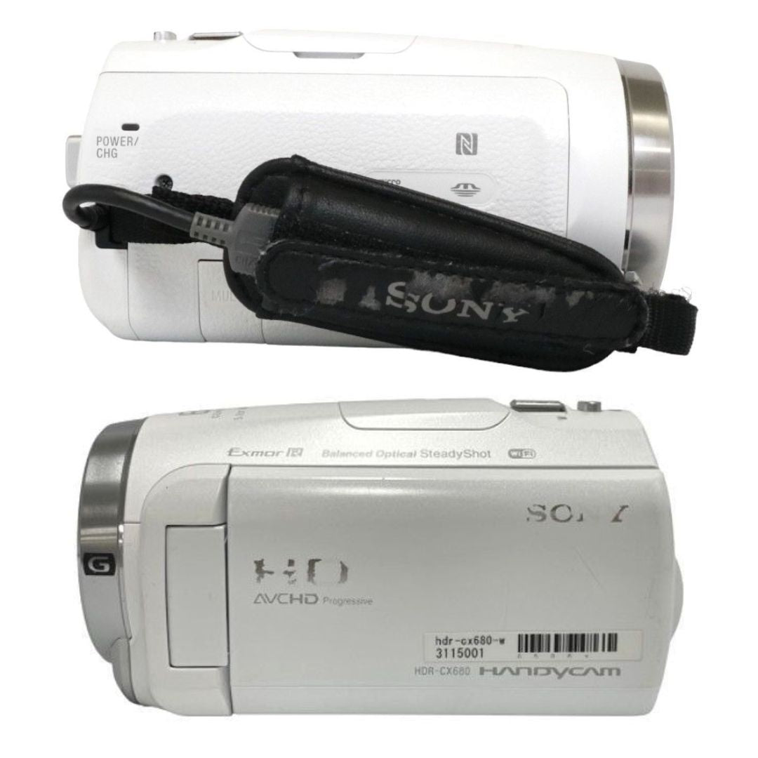 ソニー ビデオカメラ Handycam HDR-CX680 光学30倍 内蔵メモリー64GB ホワイト HDR-CX680 W