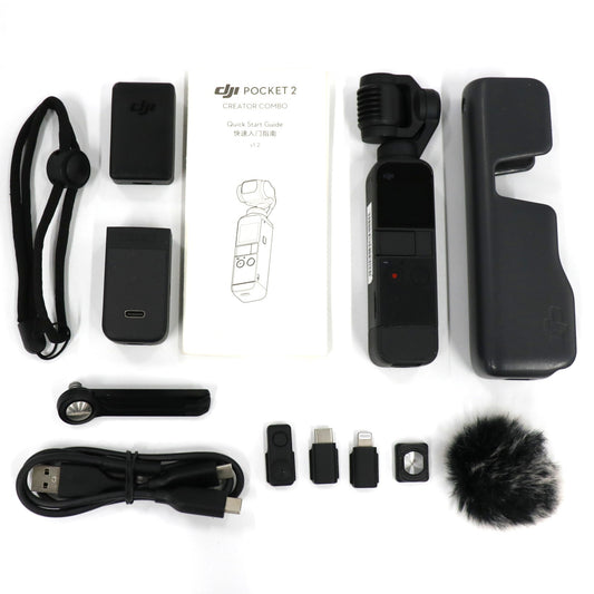 [中古(C)] DJI Pocket 2 Creator Combo (ポケット2クリエーターコンボ) 3軸スタビライザー搭載 ハンドヘルドカメラ ビデオカメラ osmopocket-2-combo[可]