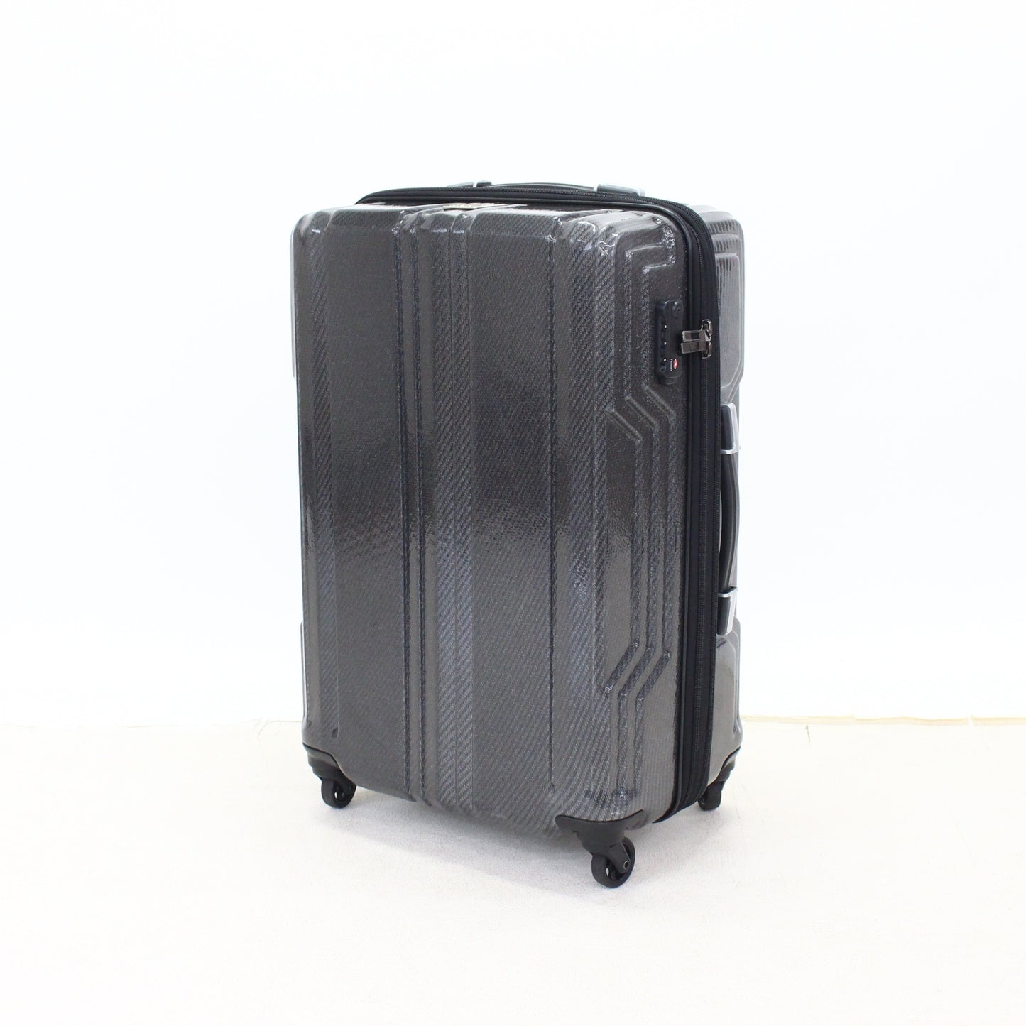 [3-5泊向けサイズ]LEGEND WALKER GRAND 5604 ブレイド・ウルトラライト 57L/拡張時64L ハードスーツケース 5604-59-bkcb  ブラックカーボン 整備済みアウトレット品 [良い(B)]