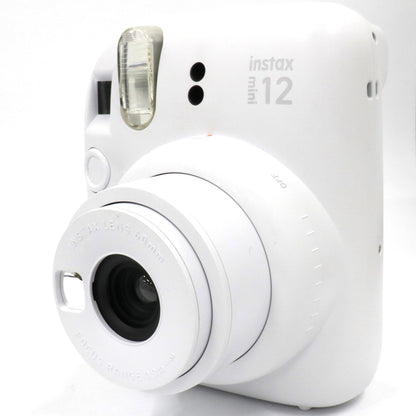 [ジャンク] 富士フイルム instax mini 12 インスタントカメラ チェキ instax-mini12-wh クレイホワイト[難あり(D)]