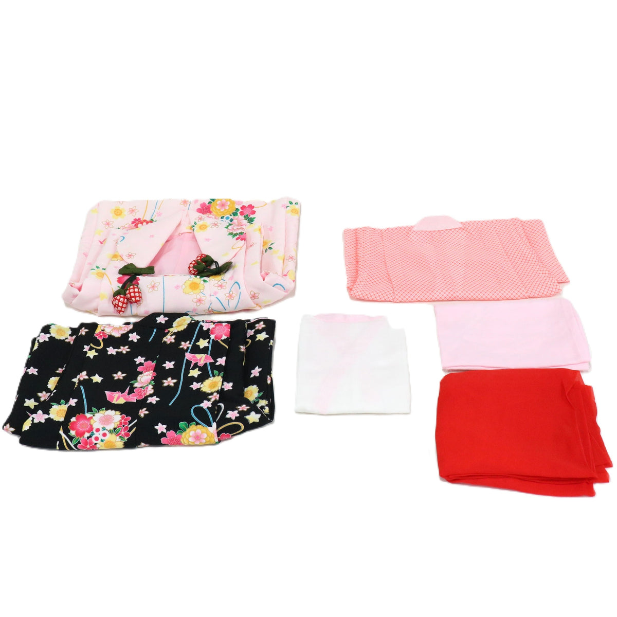 七五三/節句 被布セット 3歳女の子 鮮やか 豪華絢爛　100cm　f-007533000a-id-f-00753  ブラック 整備済みアウトレット品 [良い(B)]