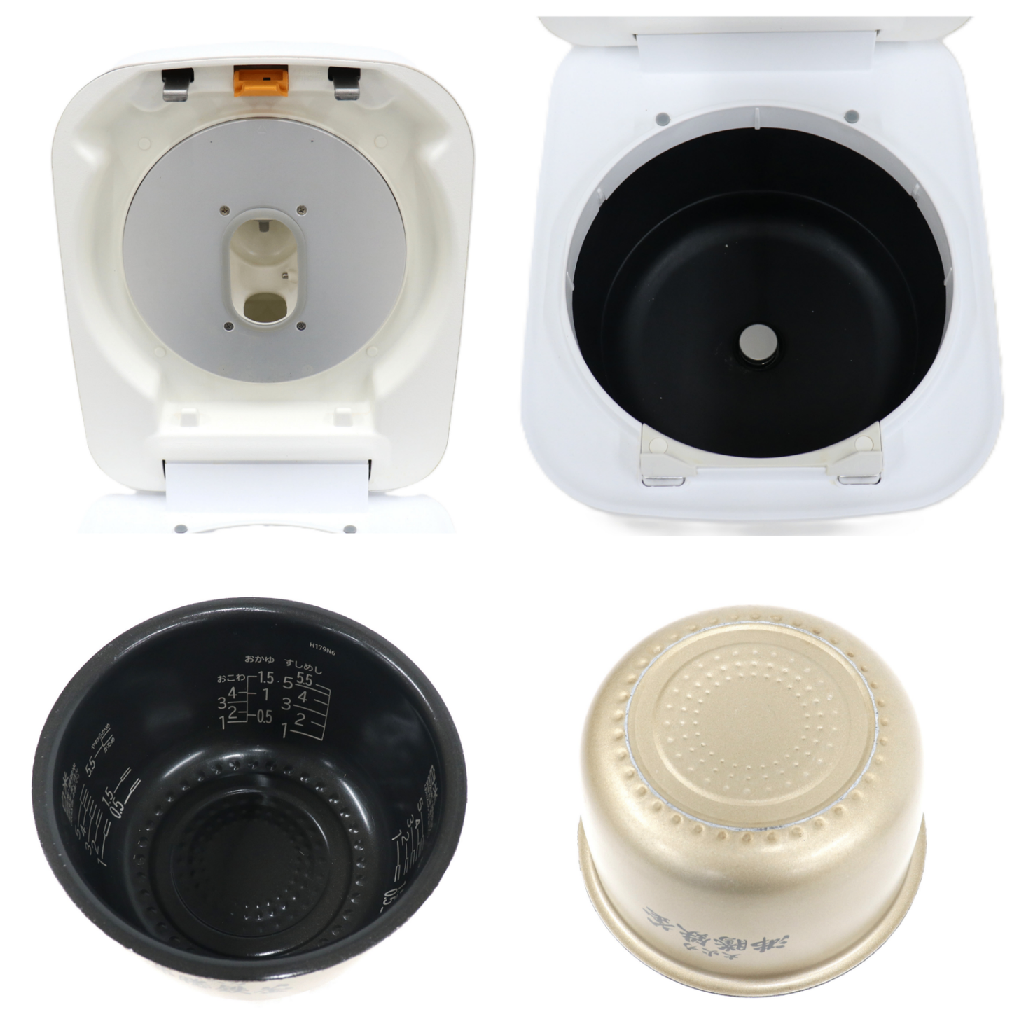 [5.5合炊き] 日立 ふっくら御膳 RZ-V100GM 圧力＆スチームIHジャー炊飯器 沸騰鉄釜 rz-v100gm-w  フロストホワイト 整備済みアウトレット品 [中古(C)]
