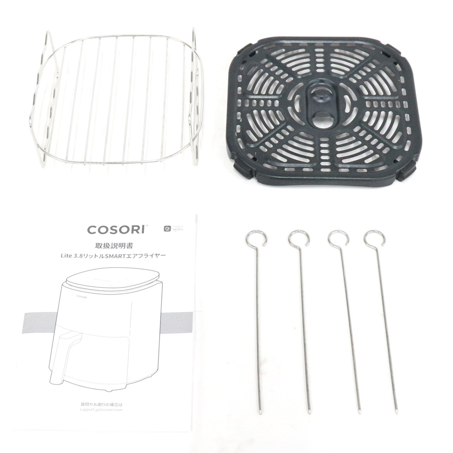 Vesync(ウィーシンク) COSORI LITE 3.8L ノンフライヤー グレー coli38safgy  グレー 整備済みアウトレット品 [中古(C)]