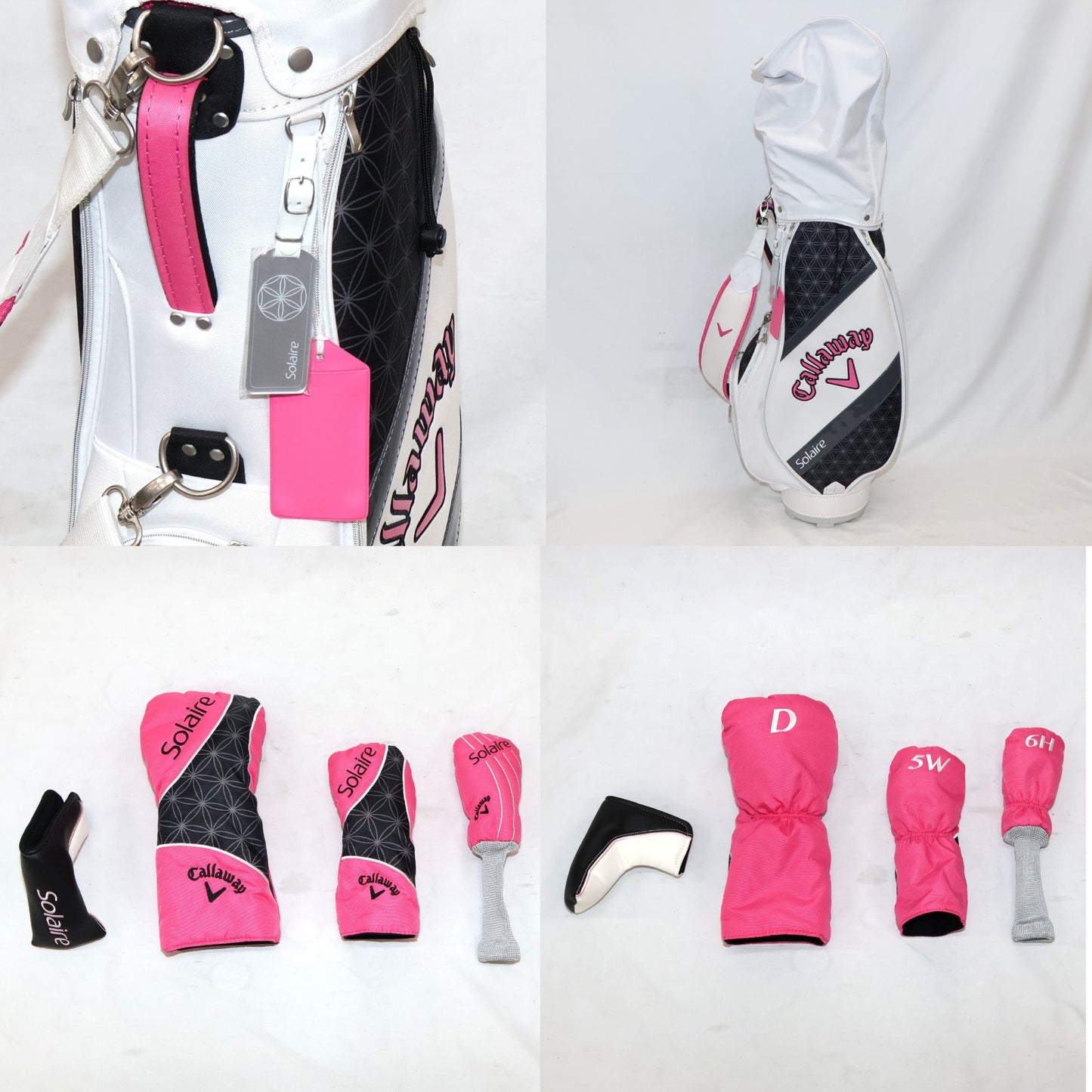 キャロウェイ ゴルフ ソレイル クラブセットレディース 8本組 キャディバッグ付き パッケージセット　callaway-solaire-clubset-8-pink  ピンク 整備済みアウトレット品 [中古(C)]