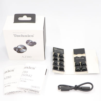 パナソニック Technics EAH-AZ80 フルワイヤレスイヤホン eah-az80-k  ブラック 整備済みアウトレット品 [中古(C)]